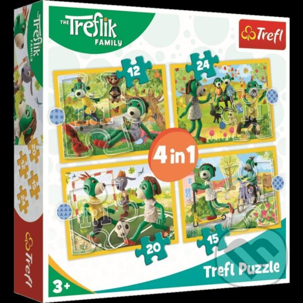 Levně Treflíci: Zábava 4v1 - puzzle z kategorie 15 – 60 dielikov