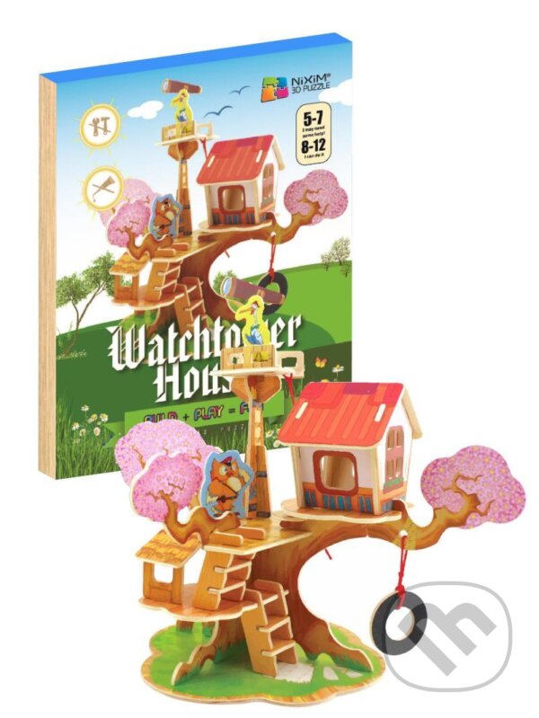 Levně Domeček Rozhledna (Dřevěné 3D puzzle) - puzzle z kategorie Stavebnice