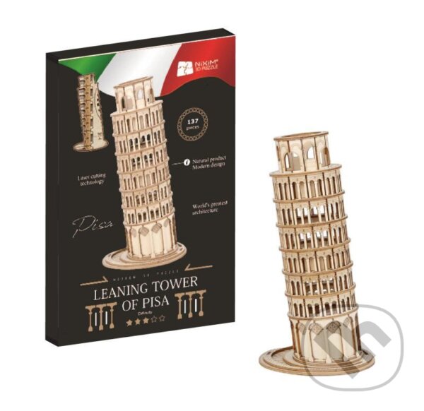 Levně Šikmá věž v Pise (Dřevěné 3D puzzle) - puzzle z kategorie 3D puzzle