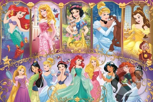 Levně Disney Princess / Portréty princezen - puzzle z kategorie 60 – 300 dielikov