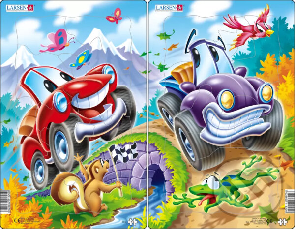 Levně Preteky áut - Midi U6 (set 2 puzzle) - puzzle z kategorie Náučné puzzle