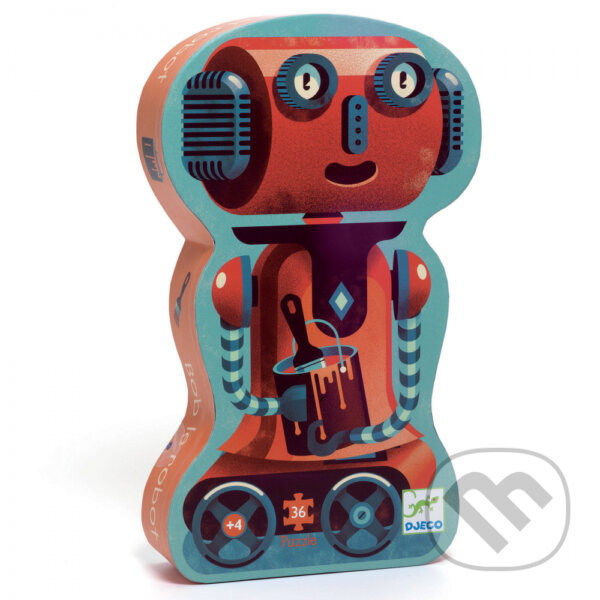 Puzzle v tvarovanej škatuli: Robot Bob, Djeco, 2021
