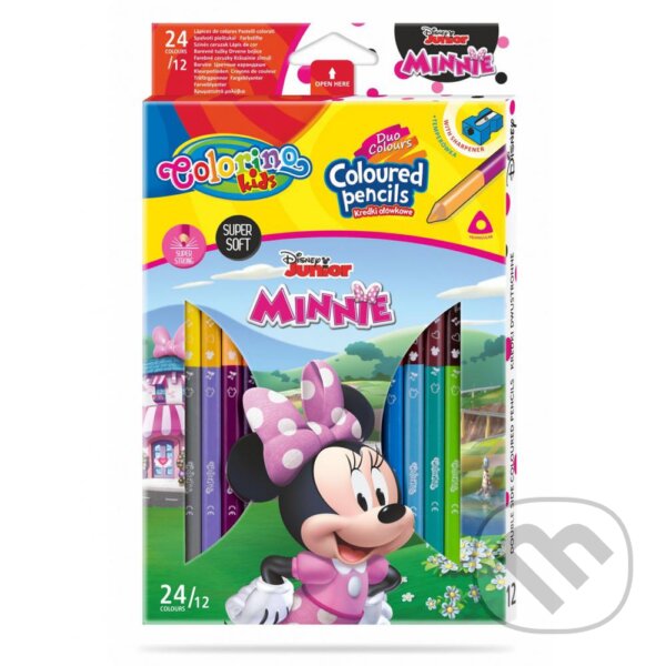 Levně Colorino Disney Junior Minnie - oboustranné pastelky trojhranné 24 barev