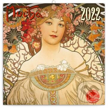 Poznámkový kalendář Alfons Mucha 2022, Presco Group, 2021