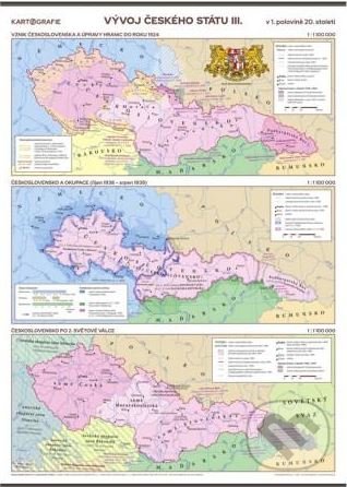 Levně Vývoj českého státu III. (v 1. polovině 20. stol.) – školní nástěnná mapa/96 x 136 cm - kniha z kategorie Mapy Európy