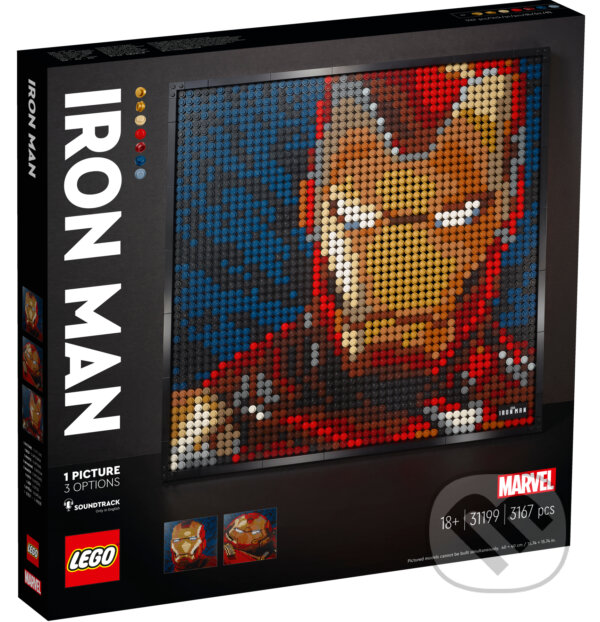 Spoločenská hra: LEGO® Art 31199 Iron Man od Marvelu (LEGO). LEGO, 2021