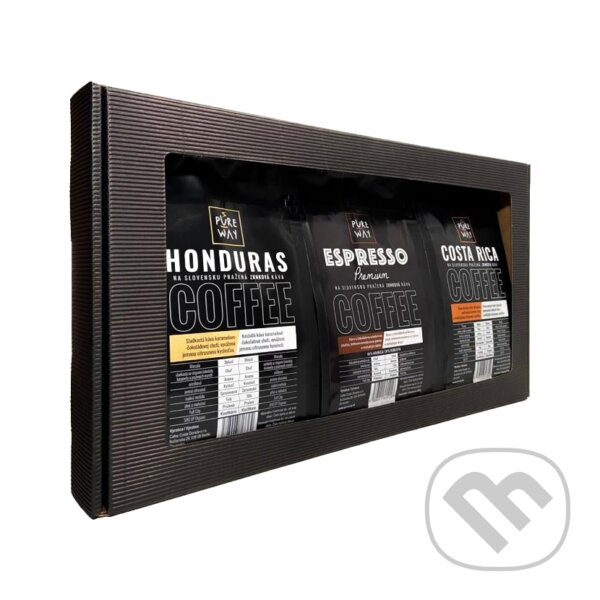 Levně Darčekový set zrnkových odrodových káv 3x 200g Honduras, Costa Rica, Espresso