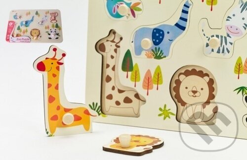 Levně Vkládačka/Puzzle deskové obrysové ZOO dřevo - puzzle z kategorie Maxi dieliky