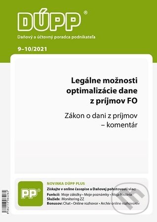 Levně DÚPP 9-10/2021 (Legálne možnosti optimalizácie dane z príjmov FO)
