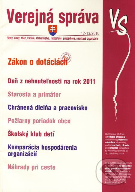 Verejná správa 12 - 13/2010, Poradca s.r.o., 2010