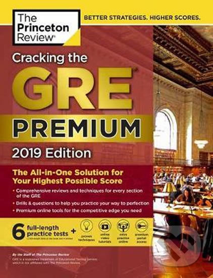 Levně Cracking the GRE: Premium Edition (with 6 Practice Tests, 2019) - kniha z kategorie Jazykové učebnice a slovníky