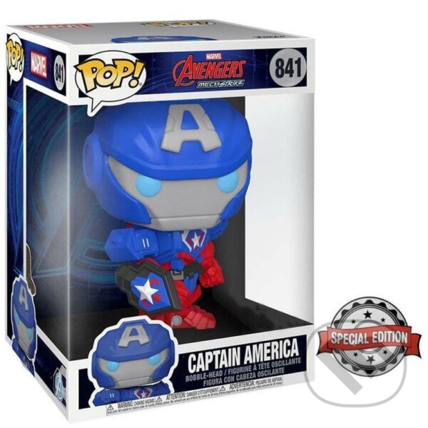 Levně Funko POP Jumbo: Marvel Mech - 10´ Captain America (limited special edition)